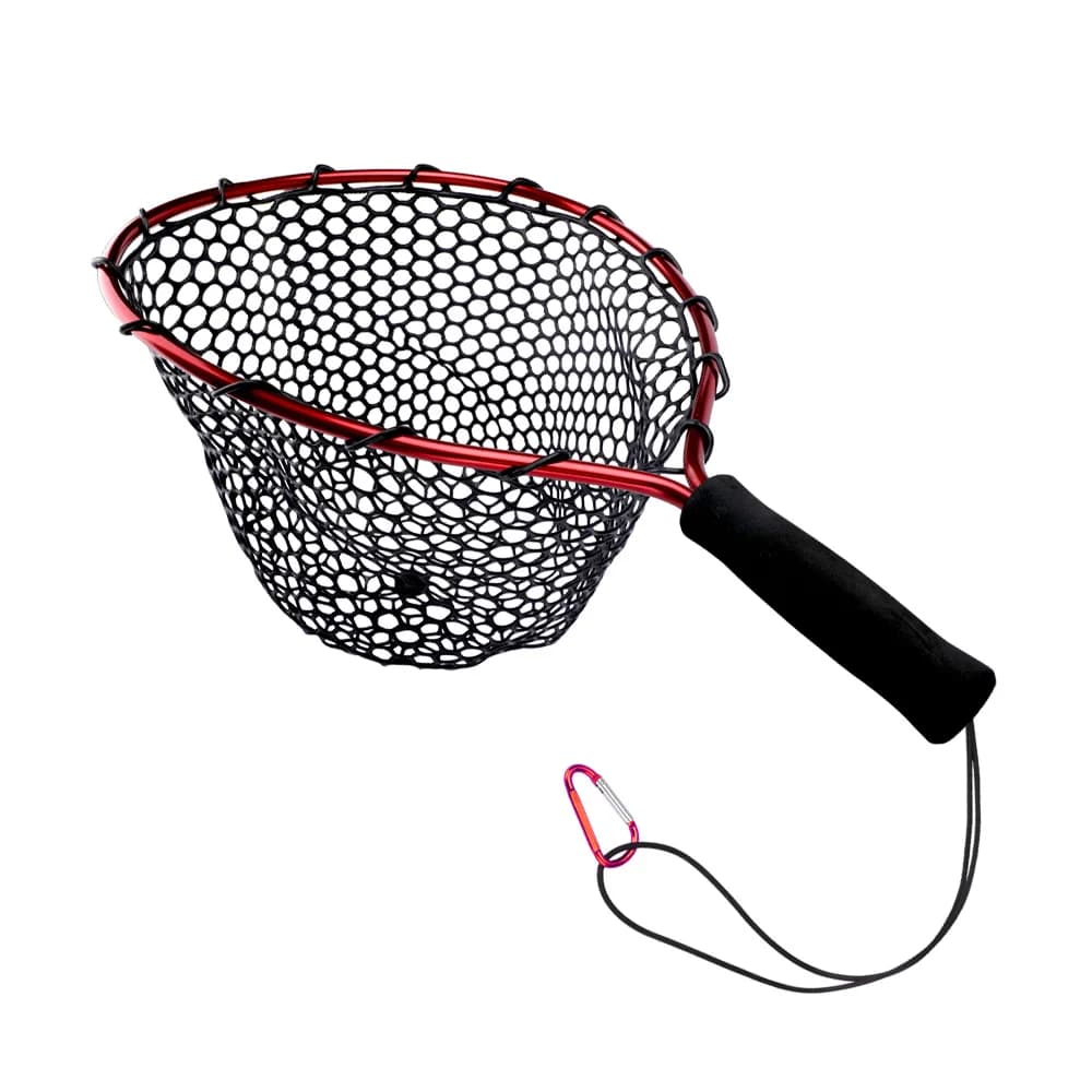 Floating Fishing Net Carbon Fiber Landing Net Clear Rubber Ghost Net Catch & Release Net with Magnetic Net Release