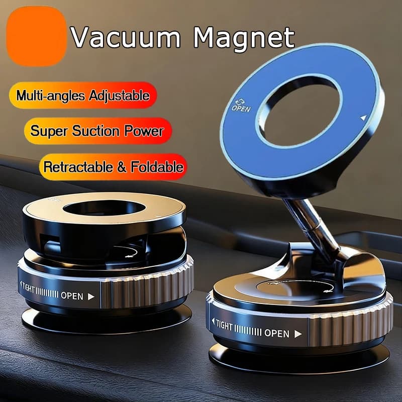 Supporto Magnetico per Telefono con Ventosa 360° 2026 ° Supporto regolabile con ventosa potente per navigatore, universale per auto