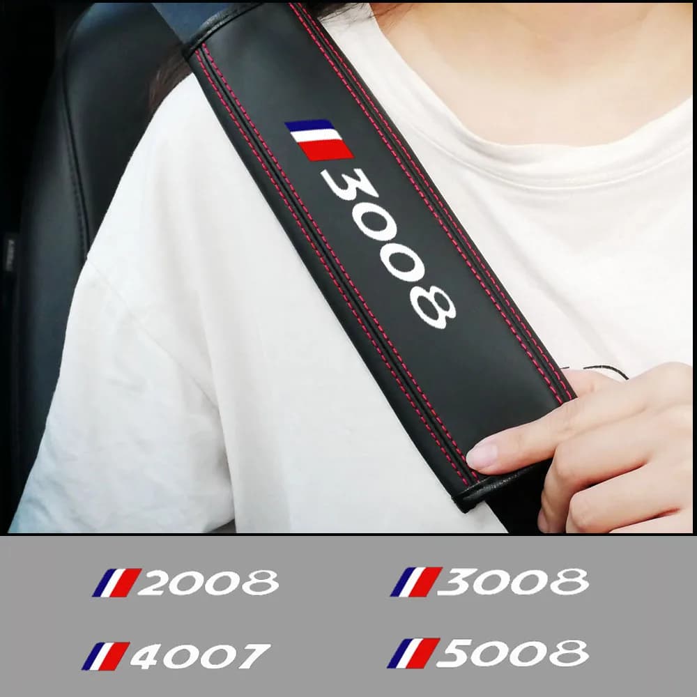 1 pcs safety belt for car protection shoulder cover safety belt padding for Peugeot 2008 3008 4007 5008 car accessories