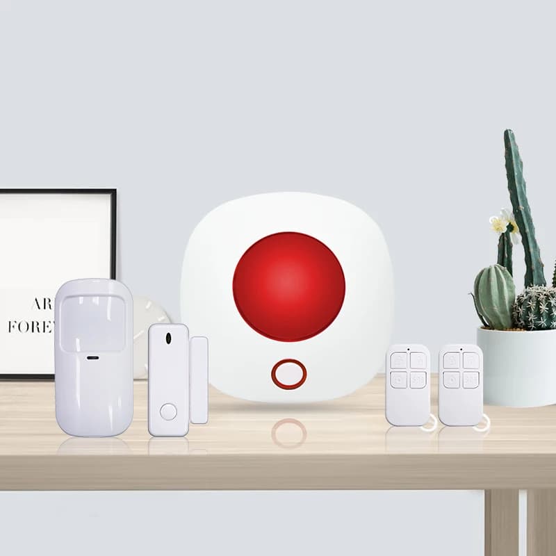 Tuya APP Telecomando Sirena stroboscopica wireless Sistema di allarme Sensore di allarme di sicurezza domestica Rilevatore PIR Contatto porta