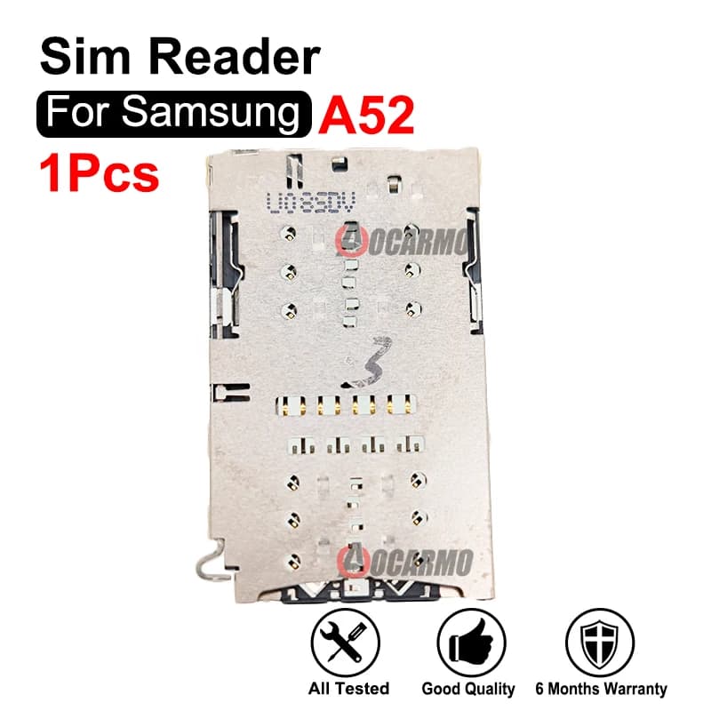 Per Samsung Galaxy A52 Lettore vassoio SIM Parte di ricambio per riparazione presa porta scheda SIM