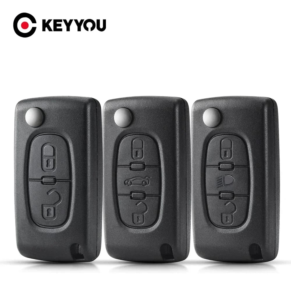 Jingyuqin 2/3 Buttons for Peugeot 207 307 308 407 607 807 For Citroen C2 C3 C5 C6 Auto Remote Key Case Va2/Hu83 CE0523 CE0536