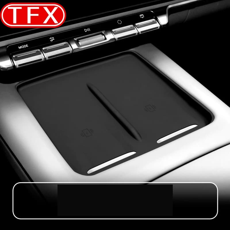 Per Zeekr 7X 2024 2025 Car Styling Controllo Centrale Ricarica Senza Fili Pad In Silicone Stoccaggio Centrale Tappetino Antipolvere Accessori