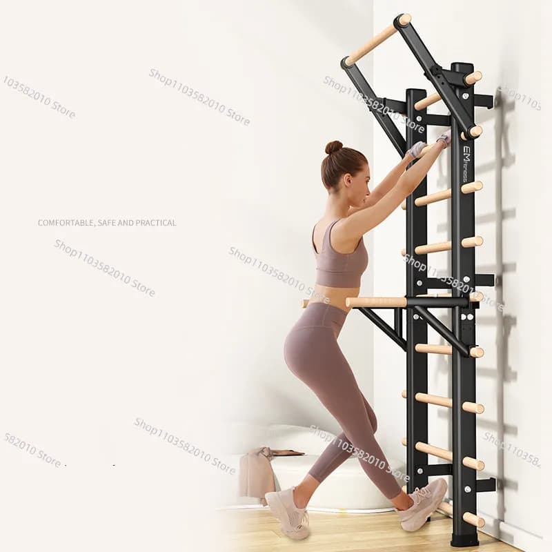 China Factory Factory Hot Sale Body Extension Wall Mounted Wood Fitness Traction Bar Swedish Scale