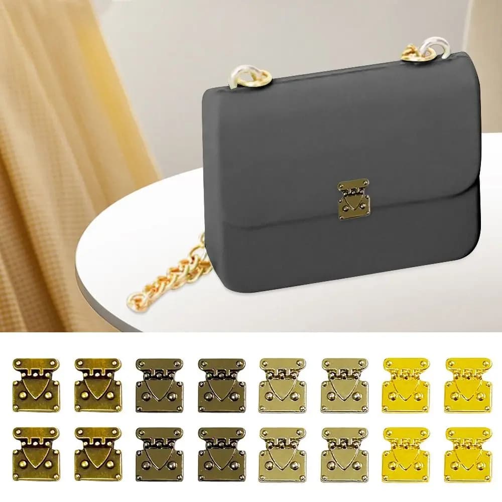 4pcs New Mini Metal Crafts Lock 4 Colors Doll Bags Parts Luggage Trunk Lock Doll Accessories