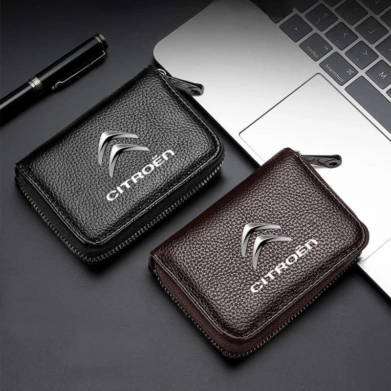 Car Driver License ID Card Genuine Leather Bank Card License Storage Management Wallet for Citroen C1 C2 C3 C4 C5 C6 C8 C4L DS3