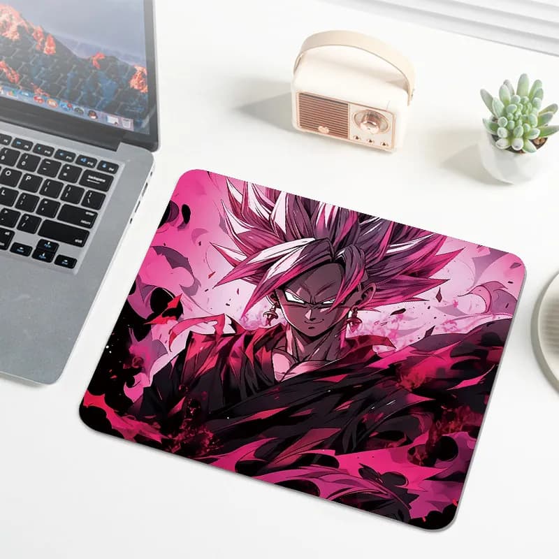 Tappetino per Mouse in Pelle con Tema Dragon Ball, Son Goku, per Ragazzi e Ragazze, Antiscivolo per Laptop, Giochi e Ufficio