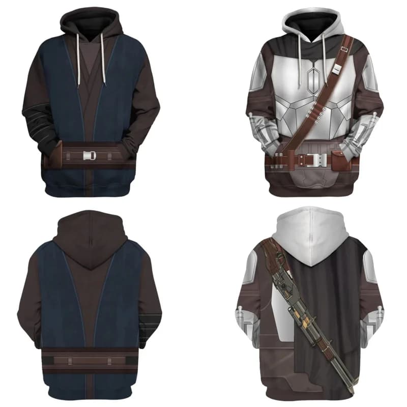 Anakin Skywalker Hoodie Cosplay Men's Costume Film Space Wars Role Game Dress Fancy Dress Up Party Dresses for Men