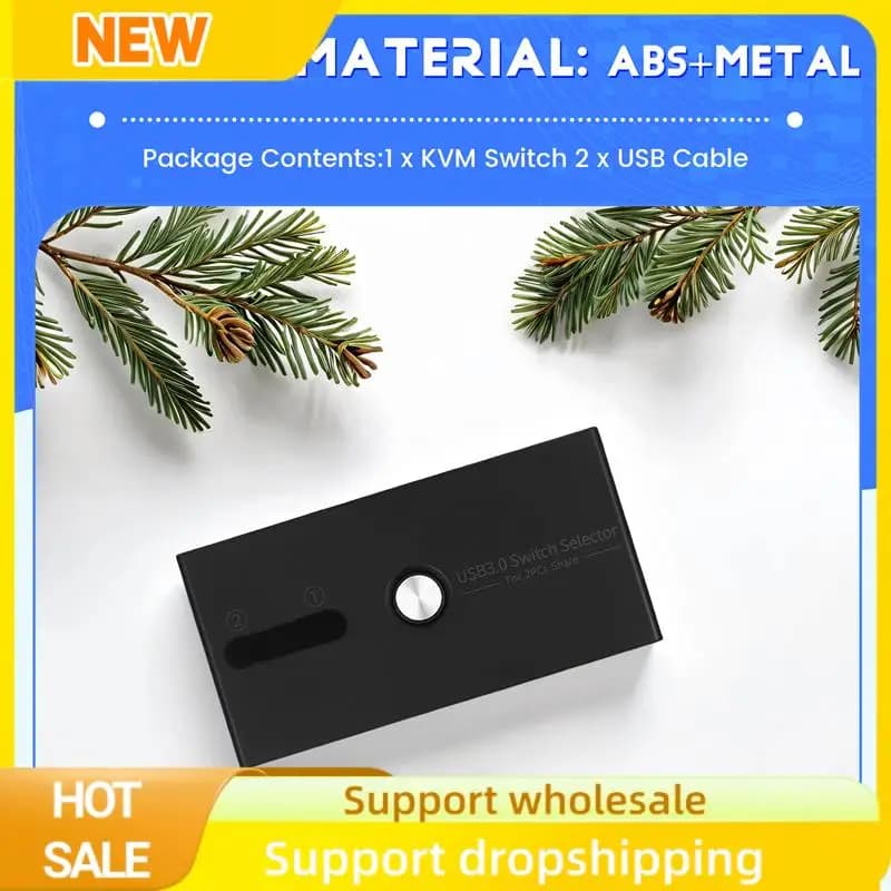 Stabile USB 3.0 Switch 2 ingressi 4 uscite Docking station KVM Dispositivo di condivisione stampante Adattatore monitor Convertitore KVM