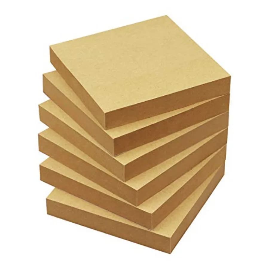 Blocchetti di Foglietti Adesivi 3x3 Autoadesivi con 6 Blocchetti Facili da Usare per Ufficio, Scuola, Casa - 6 Blocchetti/Confezione, 100 Fogli/Blocchetto