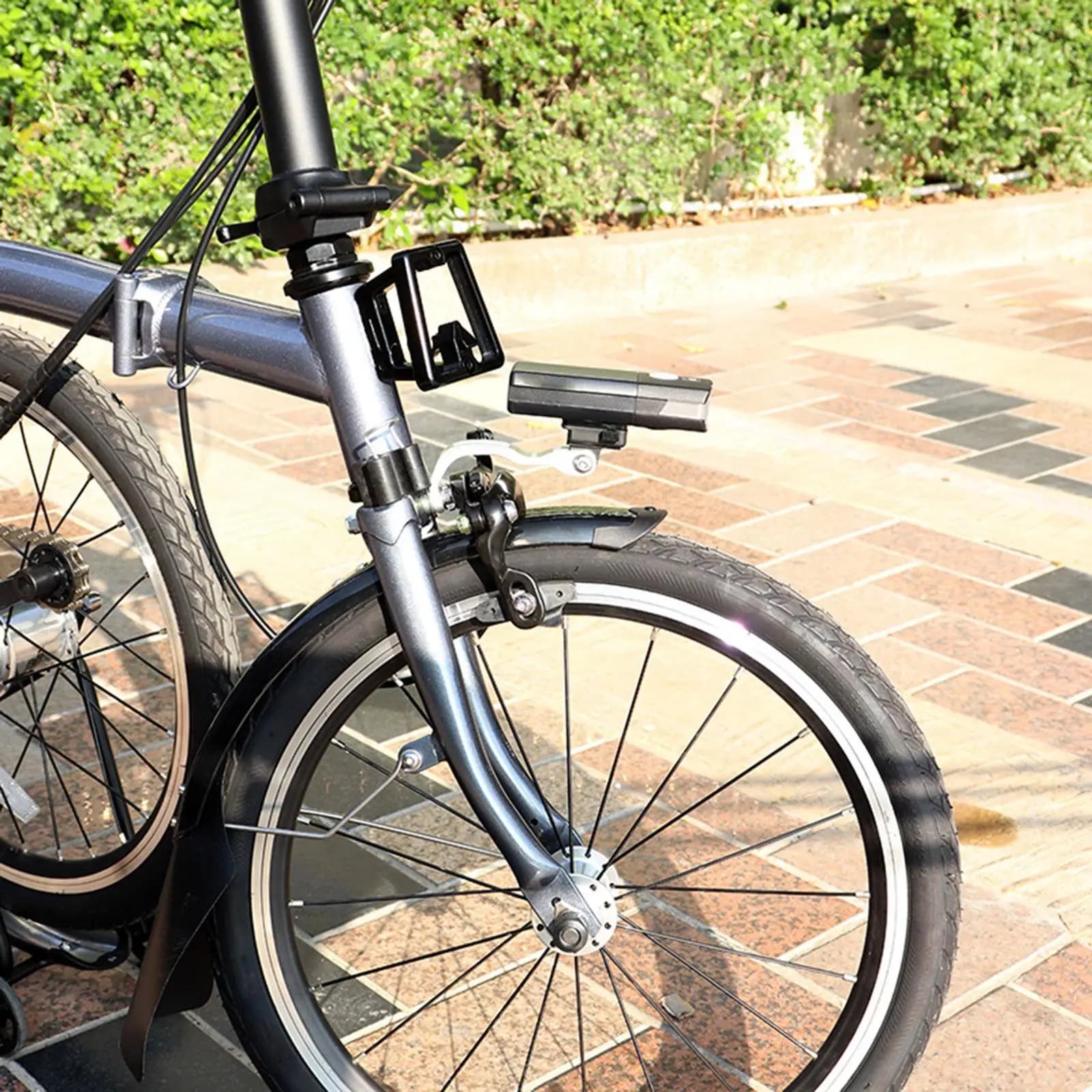 Supporto per Faro Bici in Lega di Alluminio, Staffa di Fissaggio per Forcella, Accessorio per Biciclette Pieghevoli, Mountain Bike e Bici da Strada