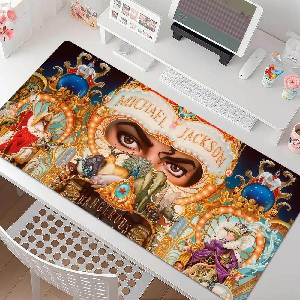 Singer M-Michael J-Jackson Mouse Pad Anti Slip Rubber Edge Locked Thickened Laptop Gaming Desk Mat