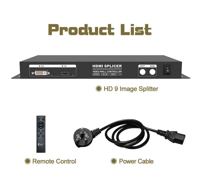 3*3 4K Video Wall Splicer 1080P 2*3 Controller di cucitura dello schermo Processador De Tela LCD per uscita come monitor Proiettore TV Box