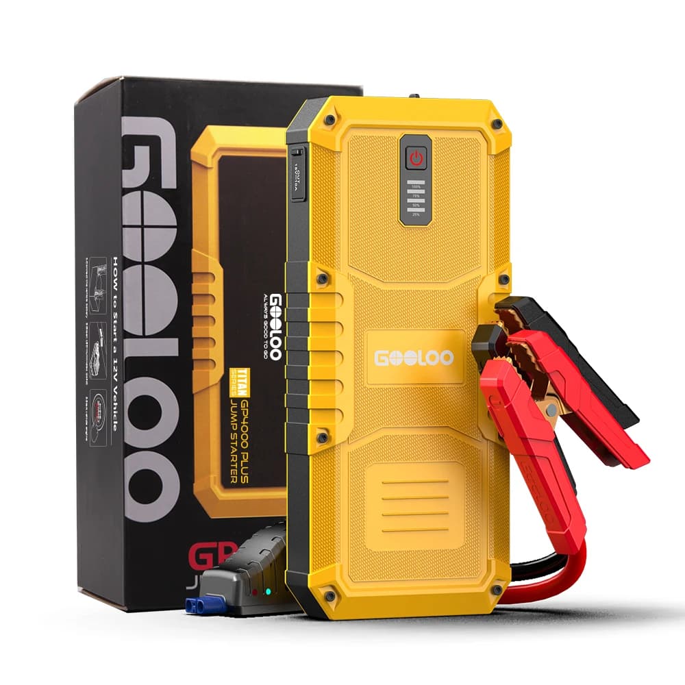 GOOLOO GP4000 Plus Jump Starter 4000A Portable Battery Booster For All Gas 10.0L Diesel Auto Emergency Power Pack
