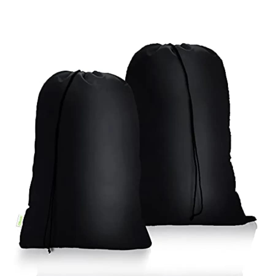 Medium Laundry Bag Heavy Duty Travel Dirty Clothes Bag 2pcs Machine Washable Laundry Bag with Drawstring Closure for Home Dorm,