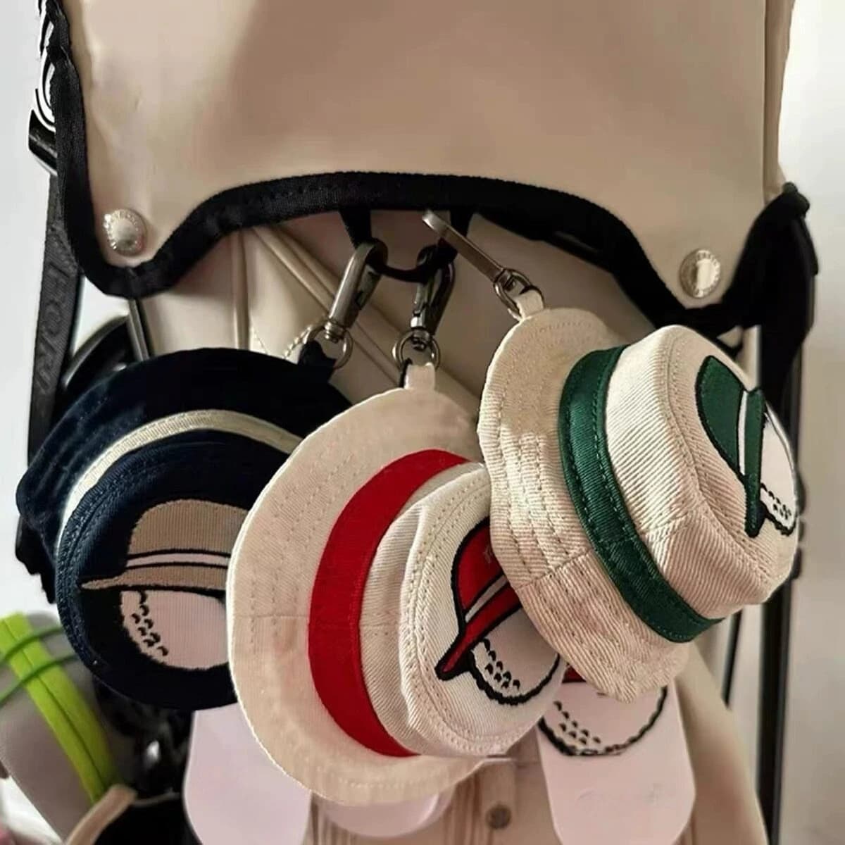 Borsa Porta Palline da Golf Mini Stile Coreano 2026, Creativa a Forma di Cappello, Portatile, Accessorio Moda Golf, Ciondolo Portachiavi