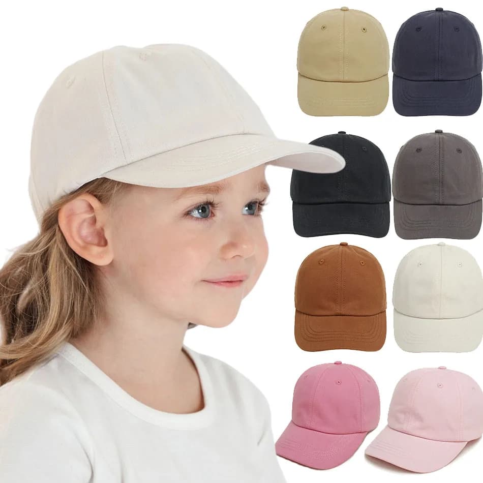 Berretti da baseball versatili per il tempo libero per bambini Cappelli con chiusura in velcro regolabile Protezione solare e ombreggiatura Adatto per giochi all'aperto nei giorni soleggiati
