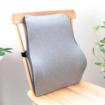 Cuscino Lombare in Memory Foam per Sedia da Ufficio, Supporto per Schienale, Cuscino per Auto, Cuscino per Sedia Studenti, Supporto per la Vita