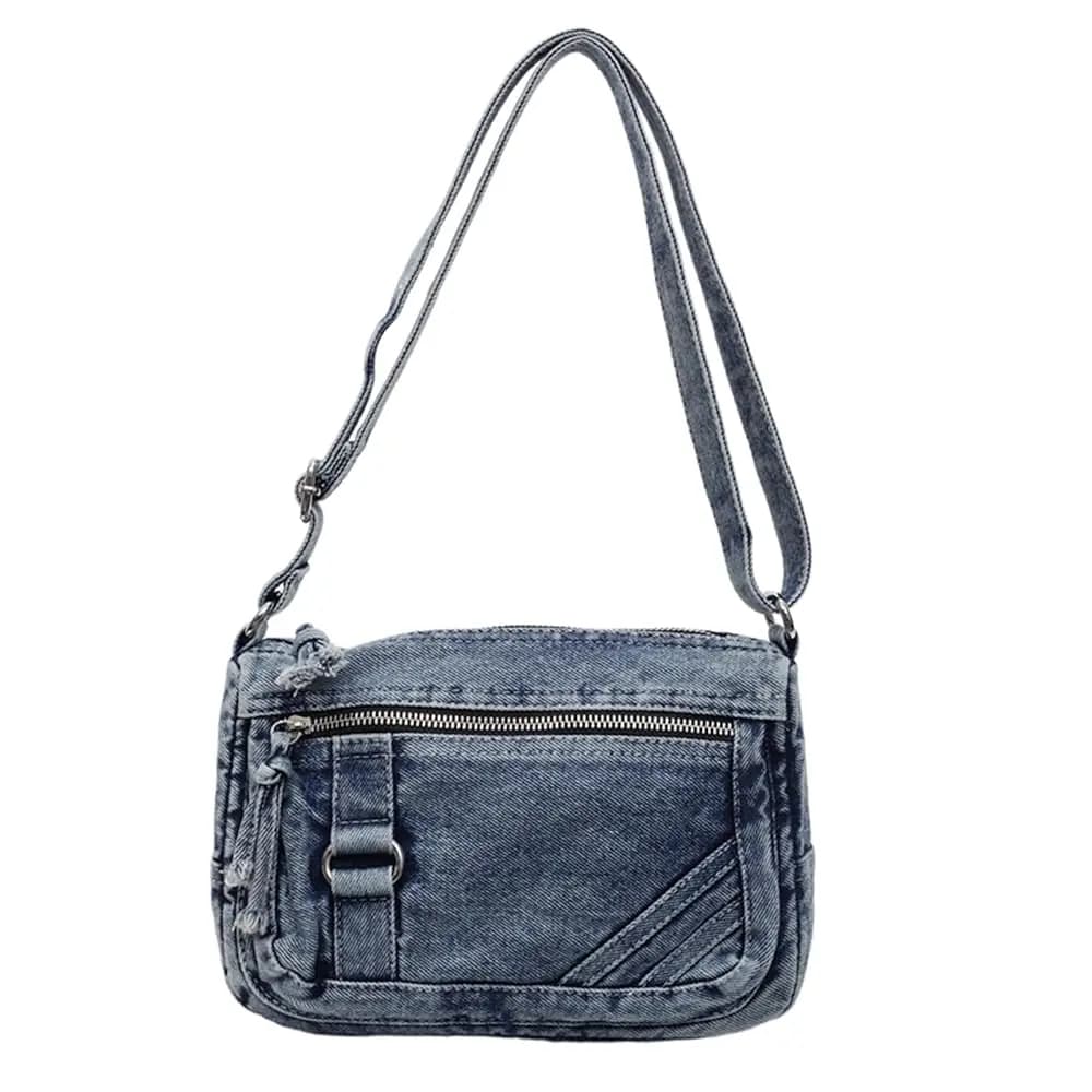 Borse a Tracolla in Denim per Donne, Piccola Borsa in Jeans, Borsa a Spalla Casual in Denim
