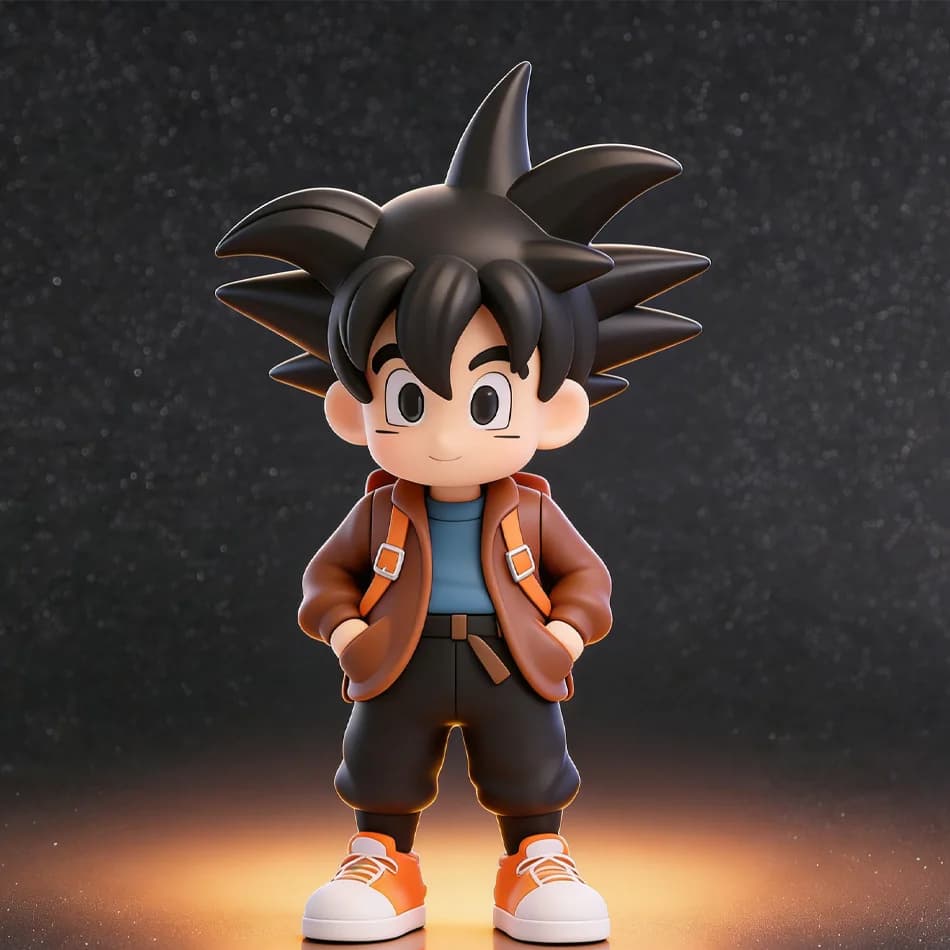 Anime Dragon Ball Z Son Goku Kuririn Bambola con Zaino PVC Action Figure Supporto Telefono Decorazione Auto Statuetta Modello Giocattolo Regalo