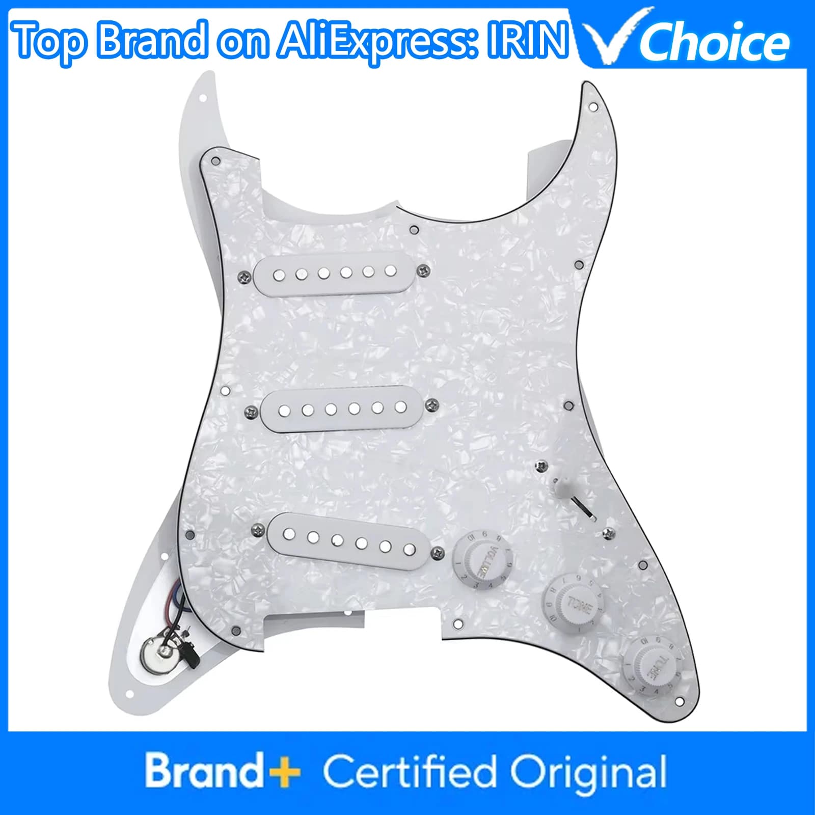 Pickguard per Chitarra Elettrica con Pickup Preinstallati Nero, Single Coil, Parti per Chitarre Stile FD ST in Celluloide
