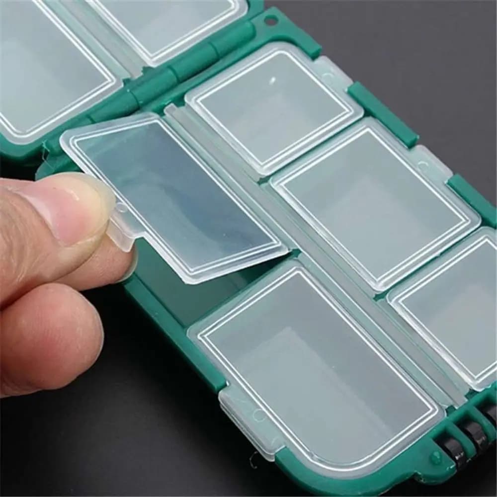 Esca Spinner Shrimps Accessories Eco-friendly Plastic Toolbox Equipment Case for bait 10 lattice Conservation of fishing gear