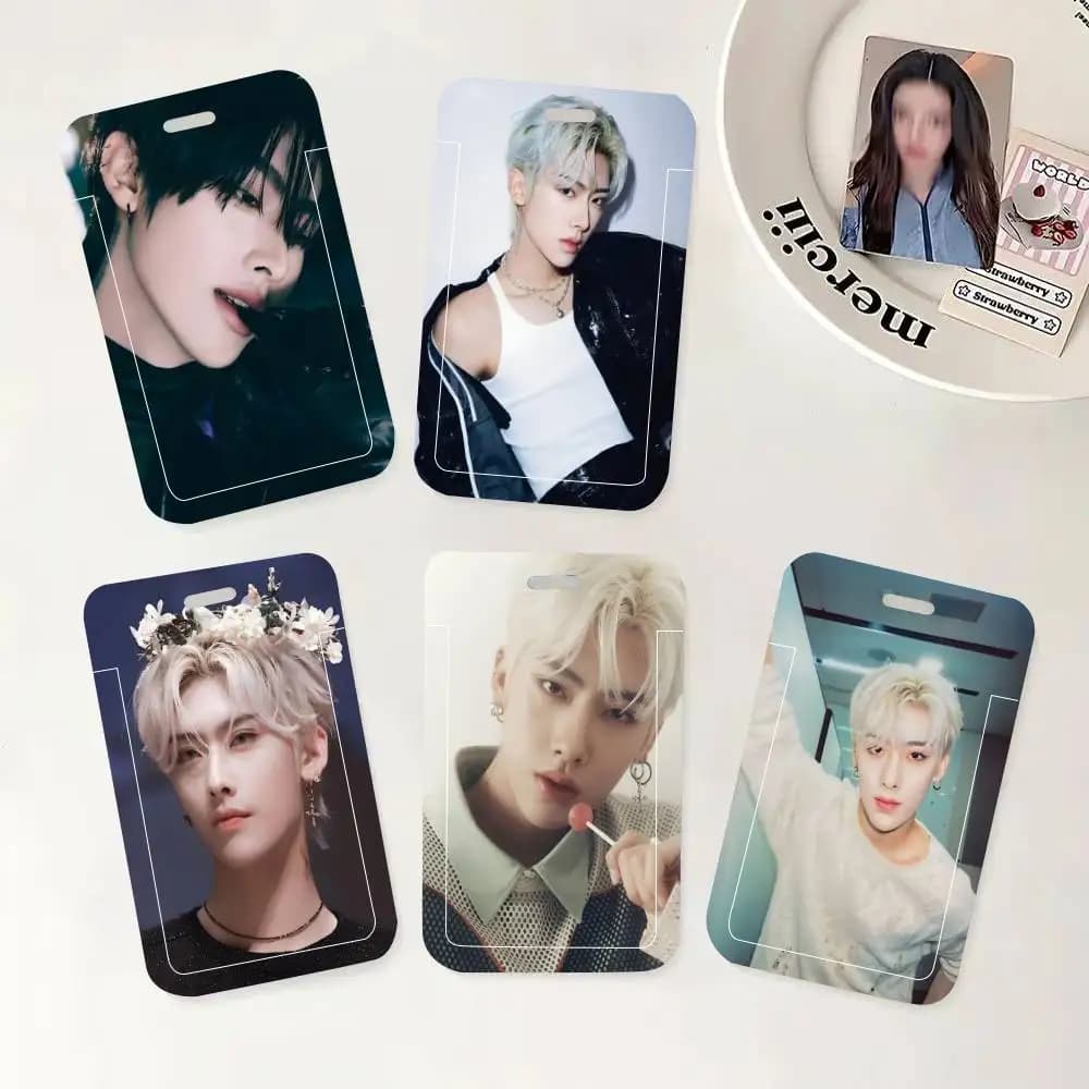 Porta badge Kpop Ricky con cordino da collo, portachiavi e custodia per credenziali da lavoro - Regalo