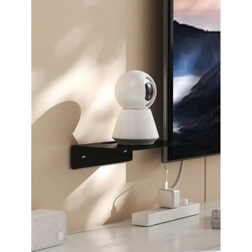 NoDrill Storage Shelf, Router Holder, Monitor Organizer, Suitable For Living Room Bedroom Home Storage, Black Storage Rack, Mul