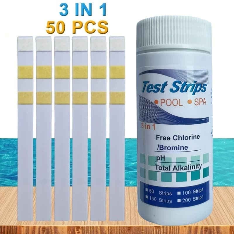 Chlorine PH Test Strips SPA Swimming Pool Aquarium Fish Tank Water Tester Paper Residual Chlorine PH Value Alkalinity Hardness
