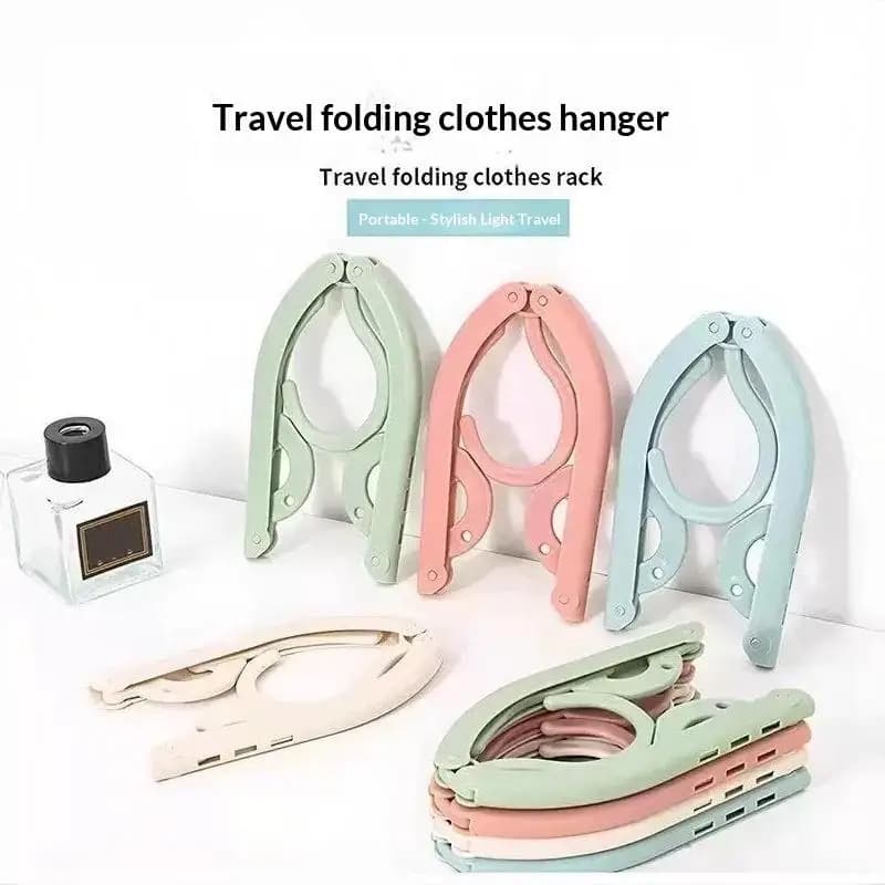 № 1/5 PCS Portable Folding Clothes Hangers Non Slip Design Durable Material Perfect For Travel Business Trips Camping