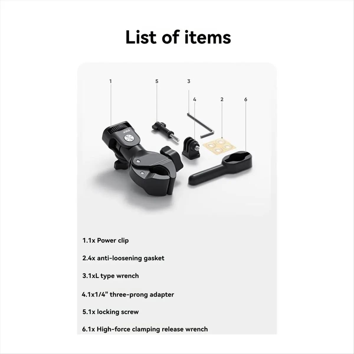 A10R motorcycle handlebar support for Insta360 X5, super durable clamp for camera action accessories Insta 360