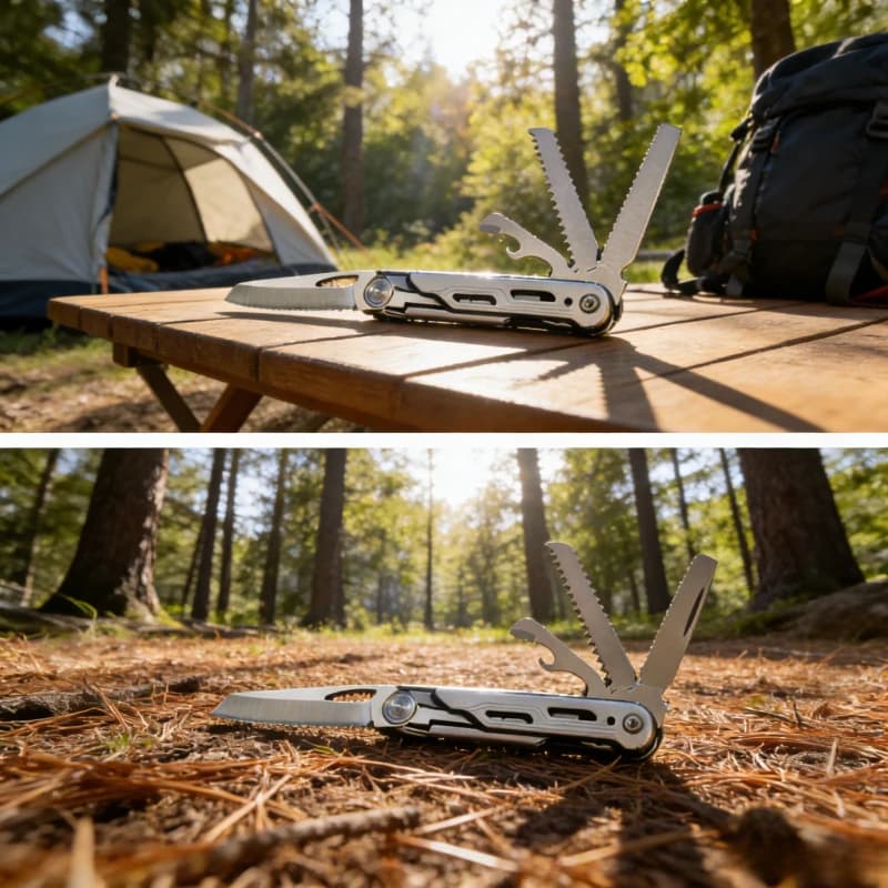 Mini pinze multifunzione 9 in 1, attrezzi tattici EDC per campeggio e sopravvivenza, coltello tascabile da esterno, forbici, cacciavite, set di gadget portatili