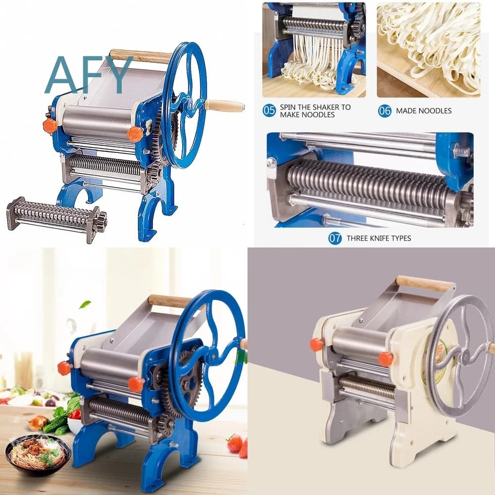 Manual Noodle Maker for Home Kitchen Pasta Press Machine Dumpling Wrapper Roller for Homemade Noodles Spaghetti Fettuccine