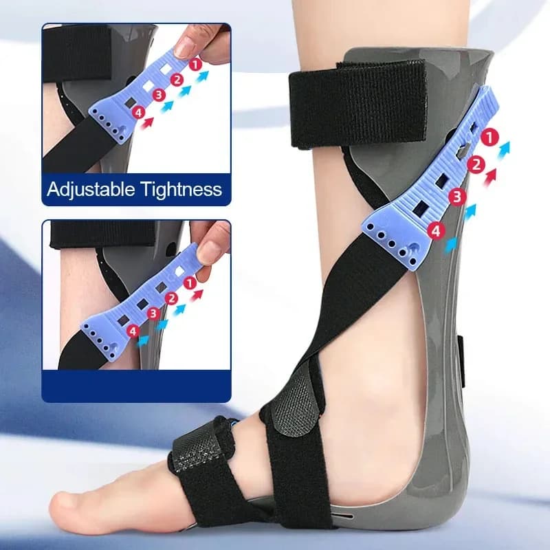 Tutore per piede Afo regolato Tutore per caviglia Ortesi per piede che cammina con scarpe o per dormire per ictus Emiplegia Supporto per tutore per caviglia