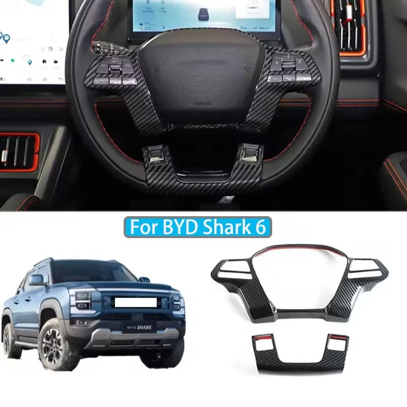 For BYD Shark 6 2024 2025 2026 ABS Decorative Cover for Auto Flying Panel, Sticker molding, Interior Accessories
