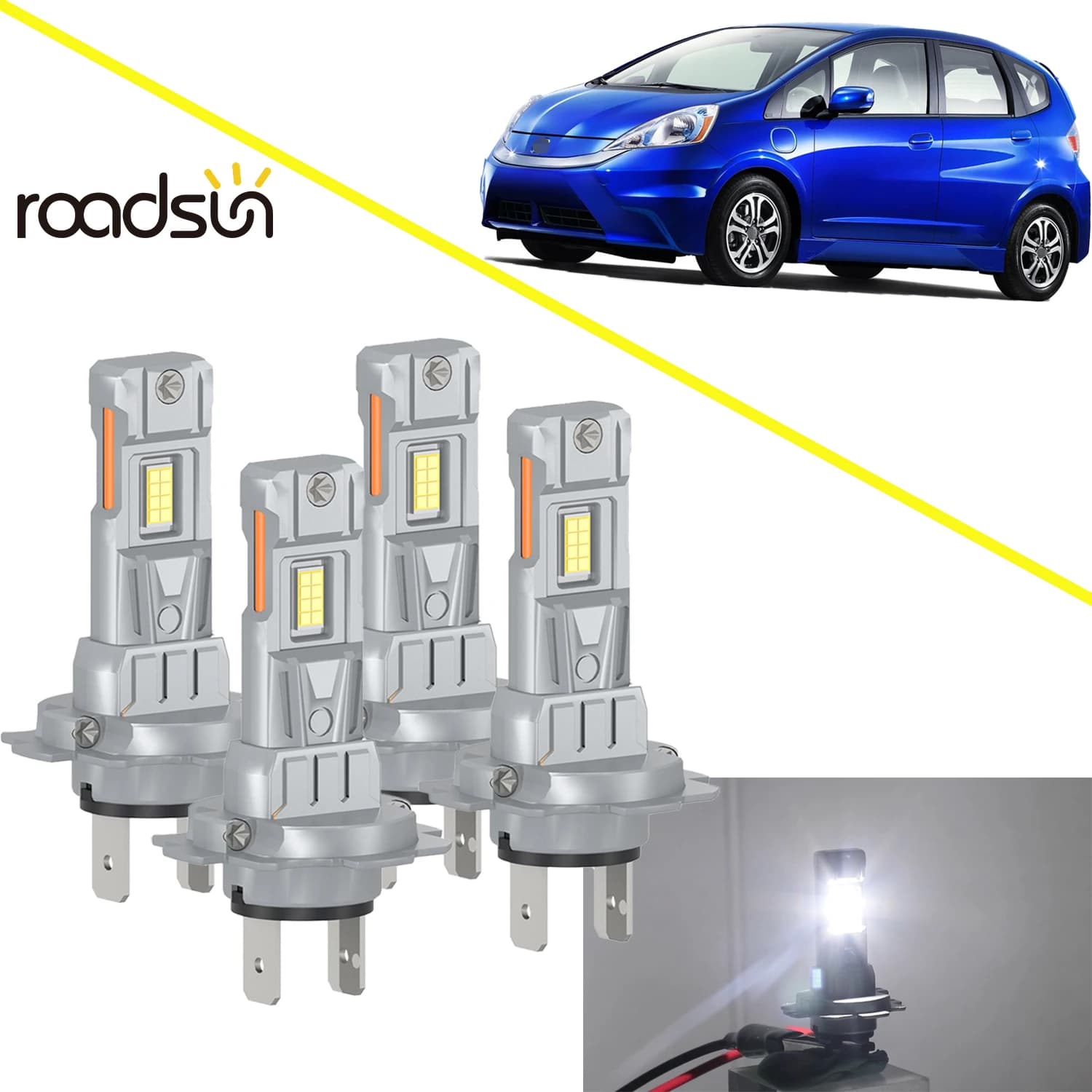 4PCS 44000LM NO Turbo H7 LED Headlight Bulbs Canbus Error Free Light 3570 CSP Chip MINI Car Head Lamp 240W 6000K Wireless Auto Light Bulbs