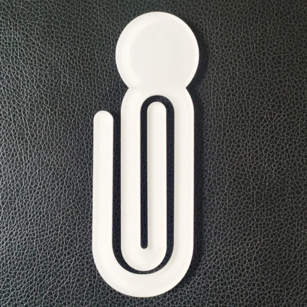 Set di 9 Clip per Carta in Acrilico per Sublimazione, Formato Grande, Creativi Segnalibri Termotrasferibili, Penne a Forma di Cuore, Clip per Carta Fai-da-Te