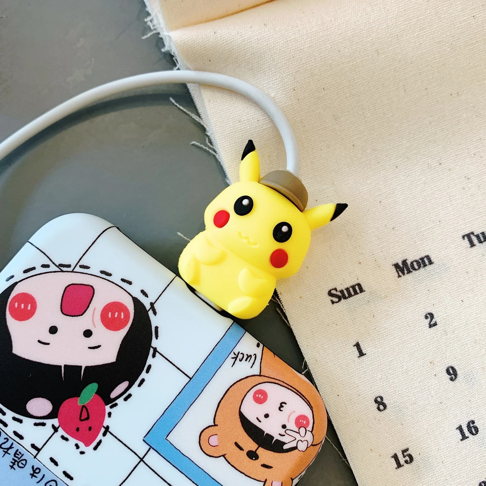 Custodia Protettiva per Cavo Dati Pokemon con Personaggio Cartoon Pikachu, Accessori per Telefono, Corda Anti-rottura, Regali di Compleanno