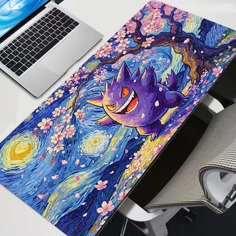 Tappetino per mouse grande Gamer Cherry Blossoms Pokemon Tappetino per scrivania per computer Tappetino moderno per tastiera Tappetino per laptop Tappetino per mouse da gioco XXL