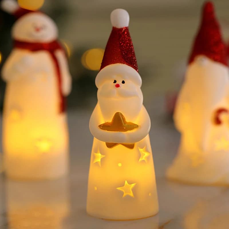 Christmas LED Night Light Nice Snowman Santa Claus Bedrooms for Kids Bedside Ornaments for Vacation Christmas Decorative Night Lamp