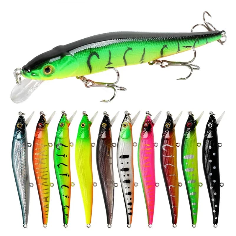 1 Pcs High Quality Minnow Fishing Lures 115mm 14g Crankbait Fishing Wobblers 3D Eyes Artificial Hard Pesca Bass Tackle