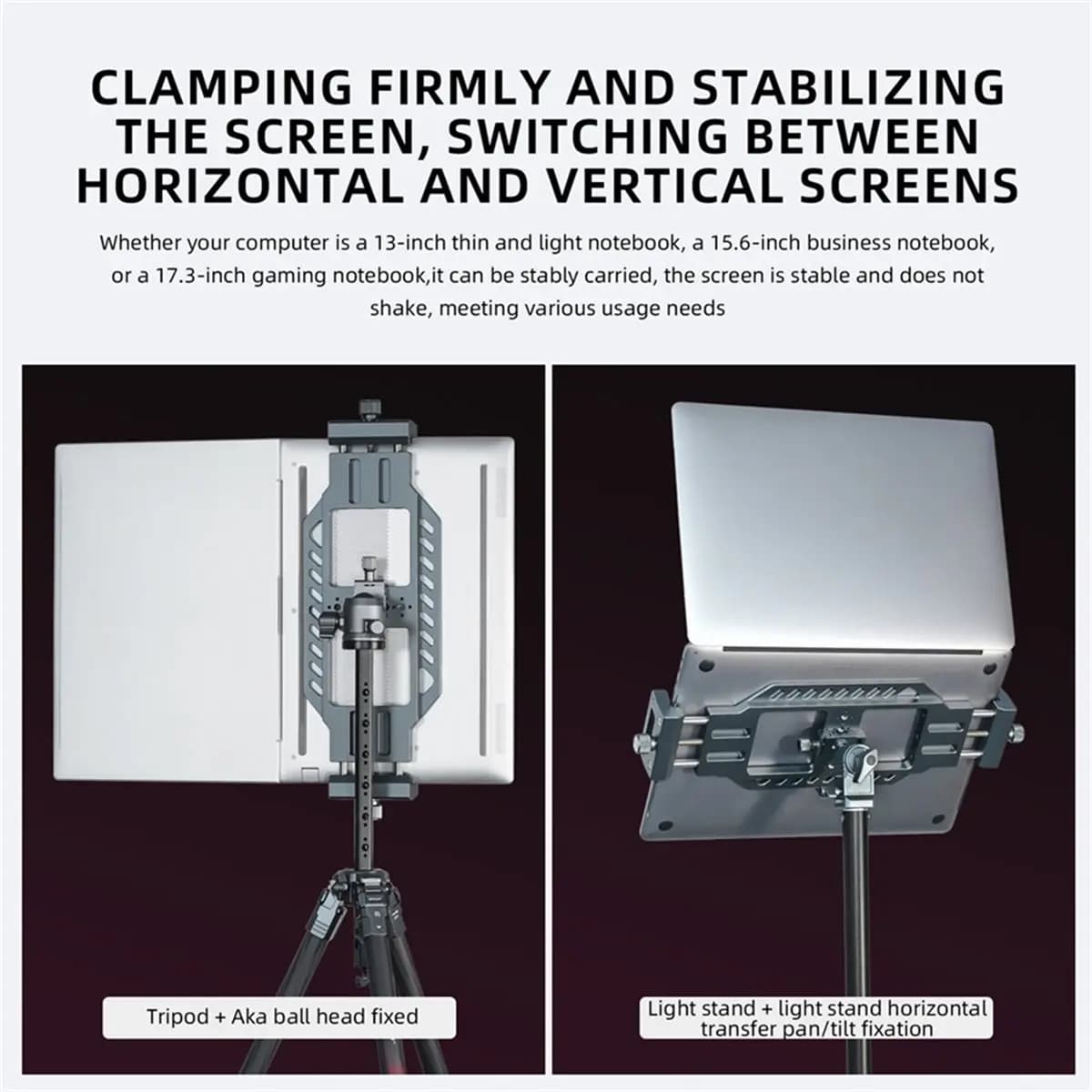 828 Mega Sale Adjustable Laptop Stand for Laptop Large Anti-Slip Notebook Holder with Tripod Mount