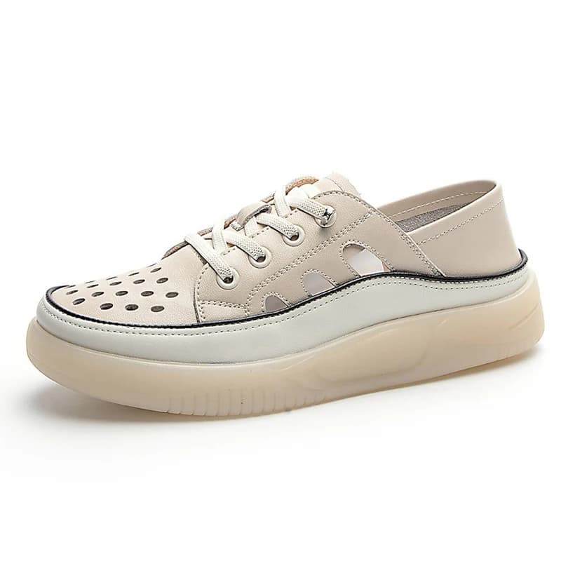 Sneakers Casual da Donna con Plateau 2026 Nuove Scarpe Traspiranti in Pelle a Doppio Uso Mocassini Comodi Antiscivolo per Camminata Taglie Forti