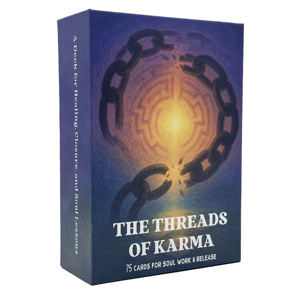 12x8 cm The Thread of Karma 75 Carte per Soul Work & Release Oracle Deck Nessun gioco di carte manuale