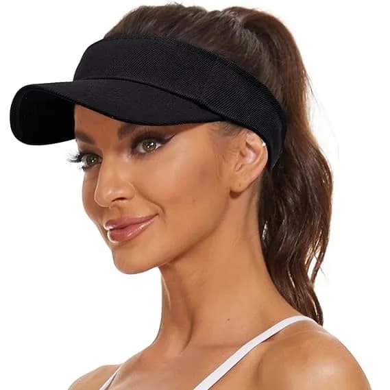 Cappelli con visiera sportiva Berretto da baseball con parte superiore vuota regolabile Cappellini con protezione solare Visiera da golf per donne e uomini
