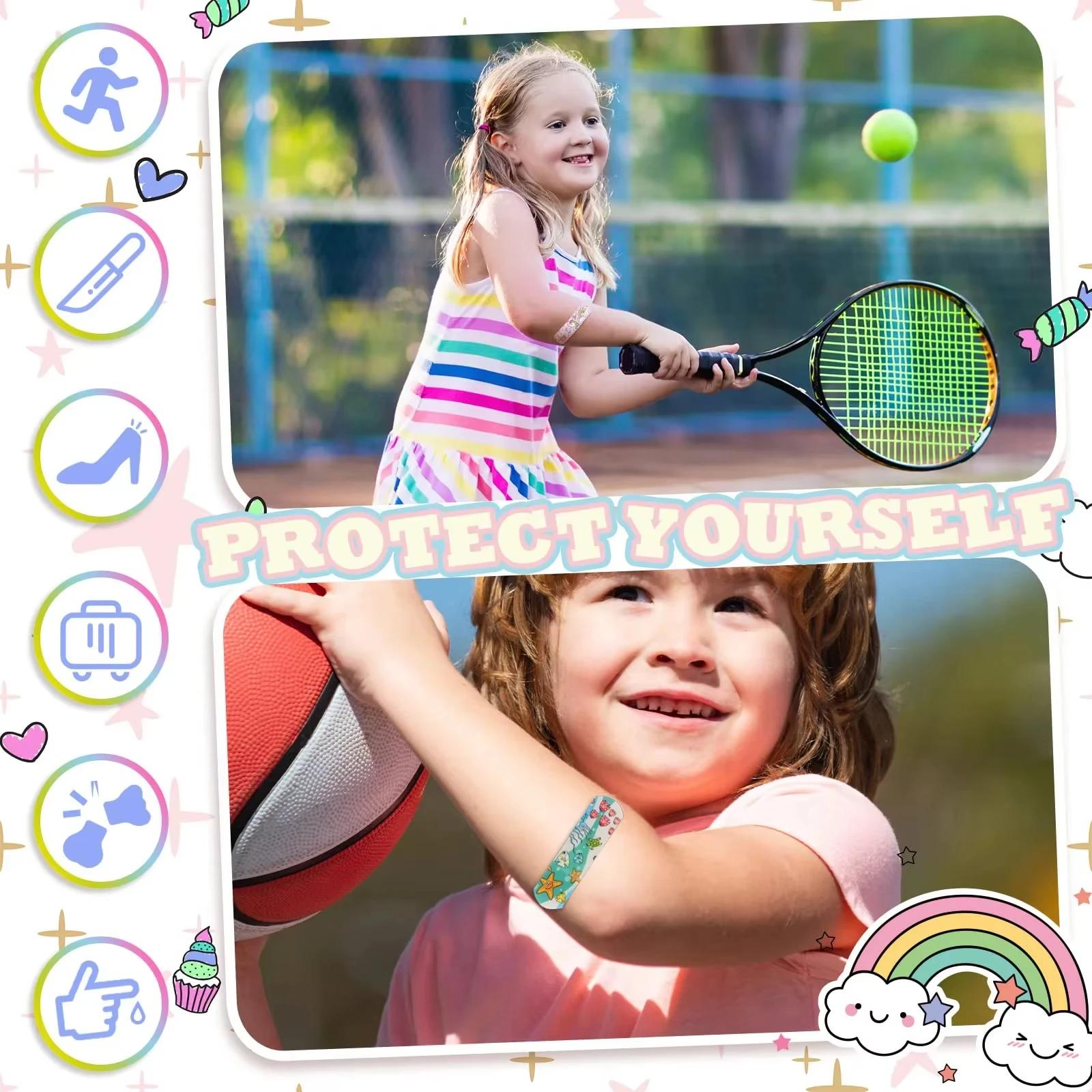 100 Pieces Cerotti for Children, Wall decals Flexible with Cartons, Waterproof and Breathable for Children