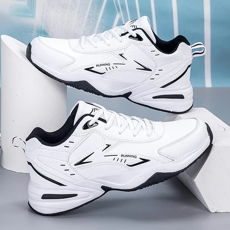 Men's Chunky sneaker with thick sole, Versatile, New Trend 2026, in Breathable Mesh with Laces, Casual Sports Shoes with Soft Rised Soles
