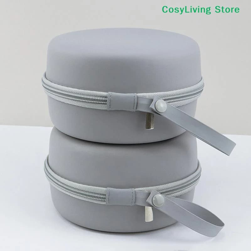 [CL]EVA U Type Neck Pillow Case Zipper Memory Foam Round Hard Storage Bag Noon Break Pillow Box Travel[CL]