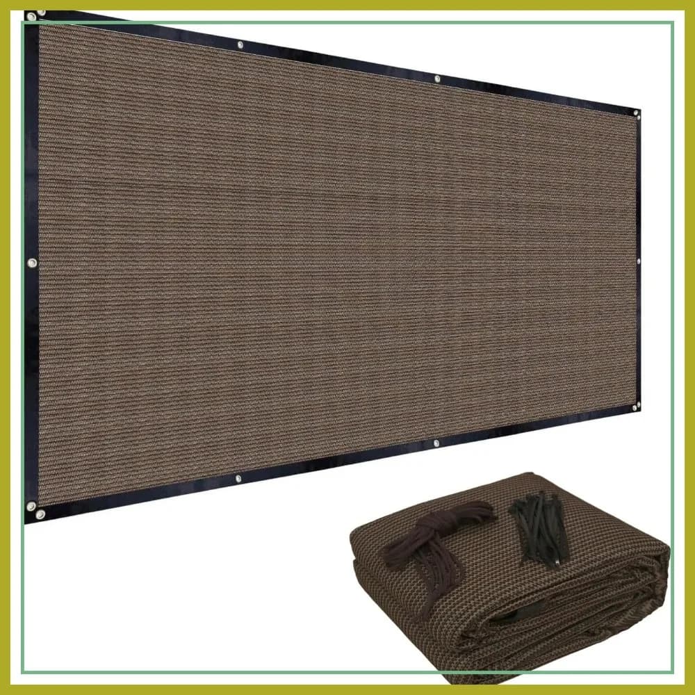 Telo Ombreggiante 90% con Occhielli 90x180 cm per Esterni, Copertura in Tessuto Parasole per Patio, Giardino, Pergola, Tettoia - Moka