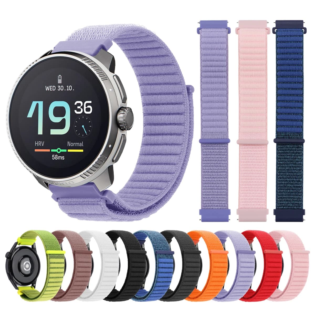 Cinturino in nylon per SUUNTO VERTICAL/OCEAN/PACE Velcro Loop Band Correa 9 PEAK PRO/DLC/5 PEAK/3 Bracciale fitness 22mm 20mm Cinturino